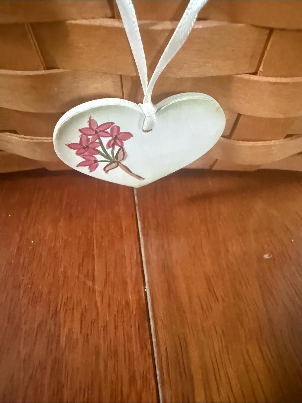 Vintage Longaberger Dresden Tour Basket With Swing Handle Brass Plate